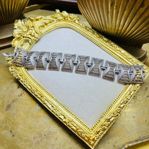 Vintage Sarah Coventry Bracelet Silver Toned Metal Midcentury MCM‎ Retro